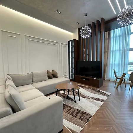 Apartamento Luxury 21St Floor Penthouse In Vollga Promenade Full Cityview And Parking Durrës